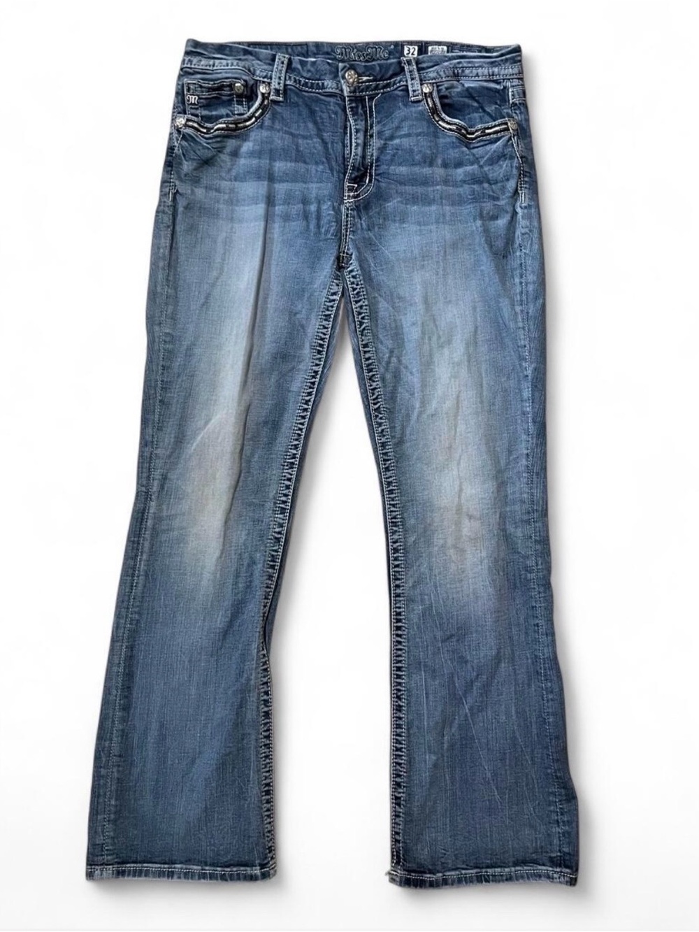 Miss Me Blue Jeans W/ Embroidered Back Pockets